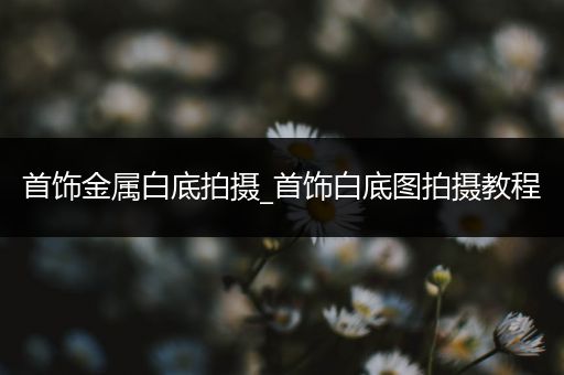 首饰金属白底拍摄_首饰白底图拍摄教程