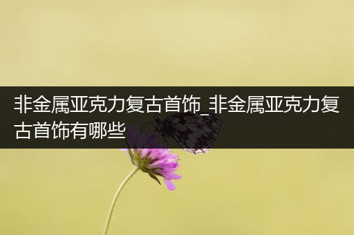 非金属亚克力复古首饰_非金属亚克力复古首饰有哪些