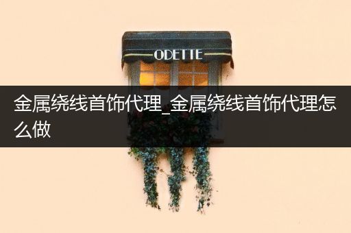 金属绕线首饰代理_金属绕线首饰代理怎么做