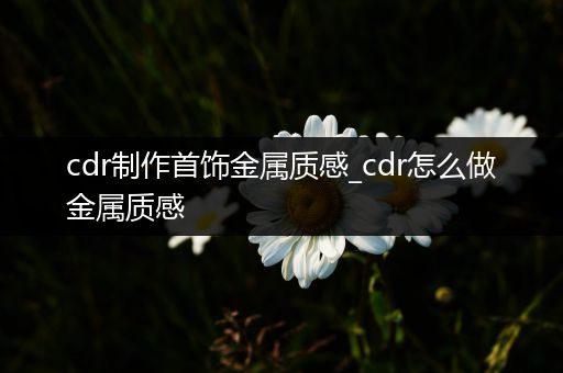 cdr制作首饰金属质感_cdr怎么做金属质感