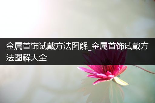 金属首饰试戴方法图解_金属首饰试戴方法图解大全