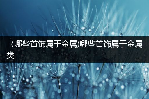 （哪些首饰属于金属)哪些首饰属于金属类