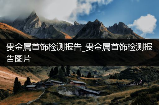 贵金属首饰检测报告_贵金属首饰检测报告图片