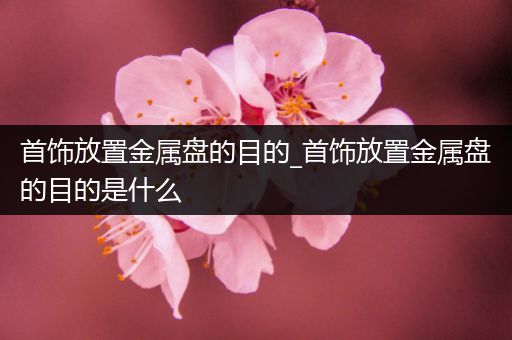 首饰放置金属盘的目的_首饰放置金属盘的目的是什么