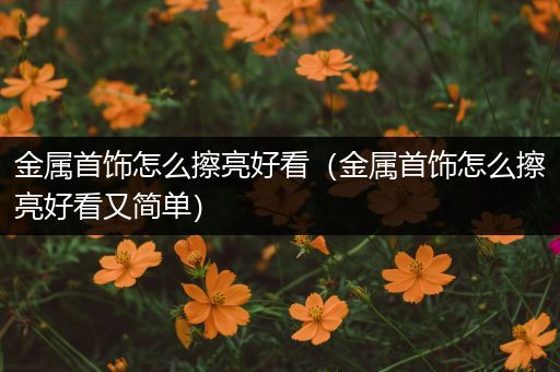 金属首饰怎么擦亮好看（金属首饰怎么擦亮好看又简单）