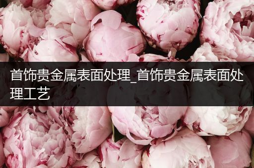 首饰贵金属表面处理_首饰贵金属表面处理工艺