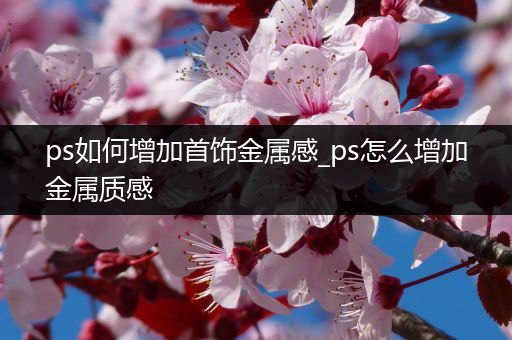 ps如何增加首饰金属感_ps怎么增加金属质感