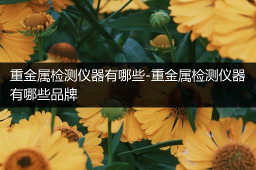 重金属检测仪器有哪些-重金属检测仪器有哪些品牌