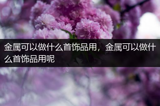 金属可以做什么首饰品用，金属可以做什么首饰品用呢