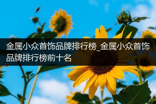 金属小众首饰品牌排行榜_金属小众首饰品牌排行榜前十名