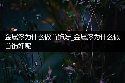 金属漆为什么做首饰好_金属漆为什么做首饰好呢