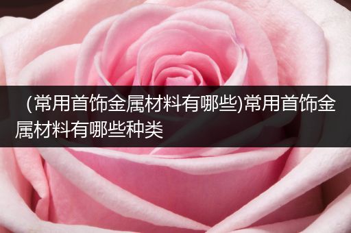 （常用首饰金属材料有哪些)常用首饰金属材料有哪些种类