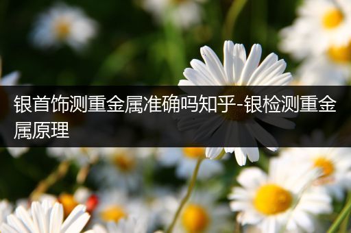 银首饰测重金属准确吗知乎-银检测重金属原理