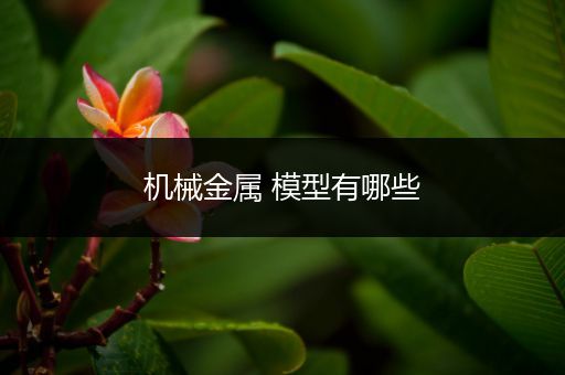 机械金属 模型有哪些