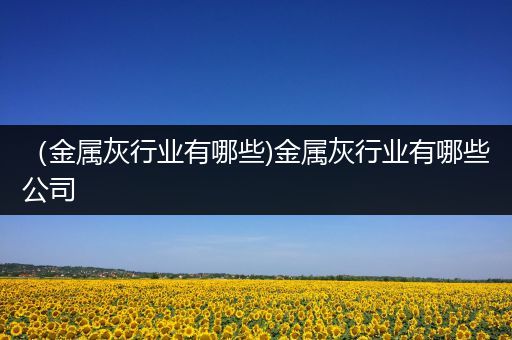 （金属灰行业有哪些)金属灰行业有哪些公司