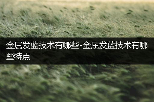 金属发蓝技术有哪些-金属发蓝技术有哪些特点