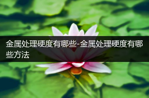 金属处理硬度有哪些-金属处理硬度有哪些方法