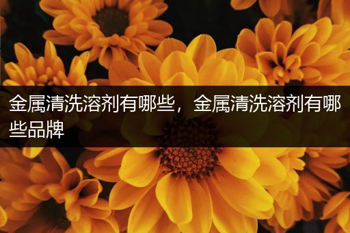 金属清洗溶剂有哪些，金属清洗溶剂有哪些品牌