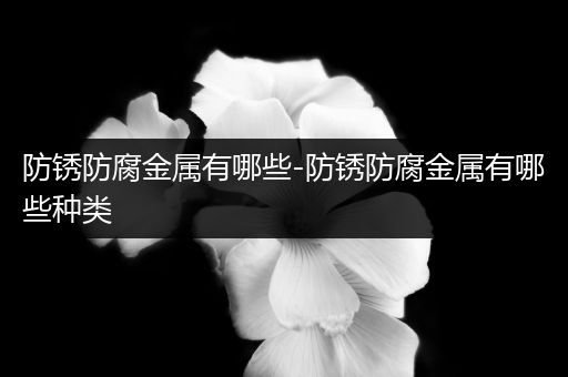 防锈防腐金属有哪些-防锈防腐金属有哪些种类
