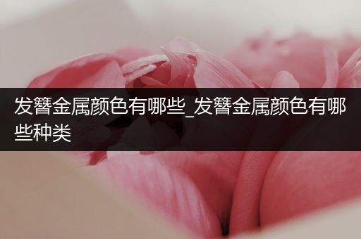 发簪金属颜色有哪些_发簪金属颜色有哪些种类