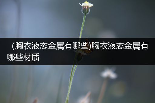 （胸衣液态金属有哪些)胸衣液态金属有哪些材质