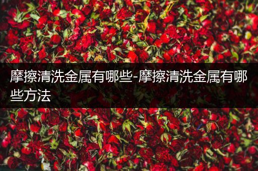 摩擦清洗金属有哪些-摩擦清洗金属有哪些方法