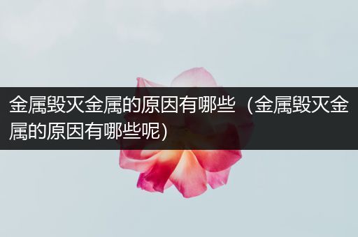 金属毁灭金属的原因有哪些（金属毁灭金属的原因有哪些呢）