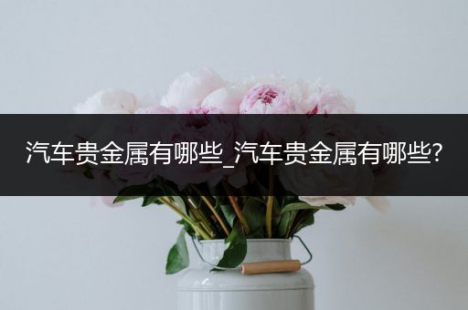 汽车贵金属有哪些_汽车贵金属有哪些?