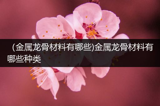 （金属龙骨材料有哪些)金属龙骨材料有哪些种类