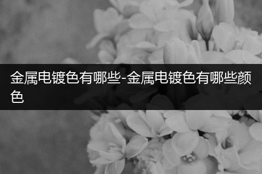 金属电镀色有哪些-金属电镀色有哪些颜色