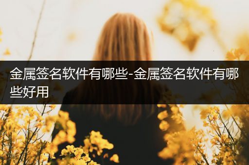 金属签名软件有哪些-金属签名软件有哪些好用