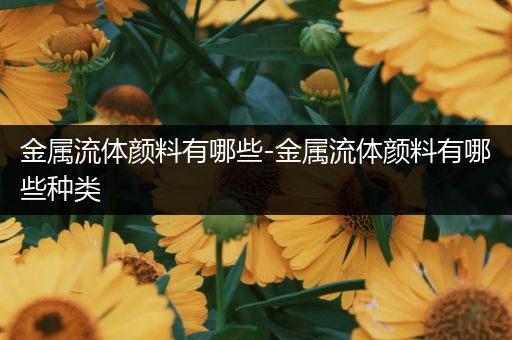 金属流体颜料有哪些-金属流体颜料有哪些种类
