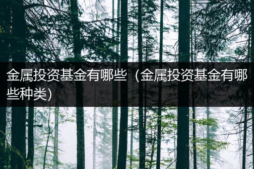 金属投资基金有哪些（金属投资基金有哪些种类）