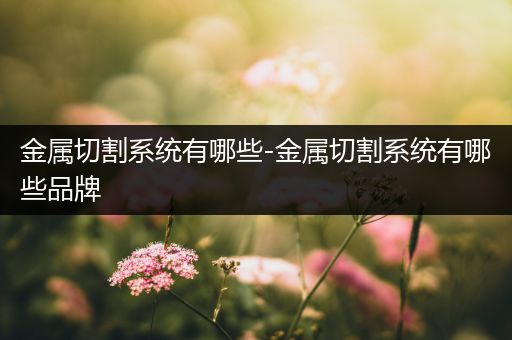 金属切割系统有哪些-金属切割系统有哪些品牌