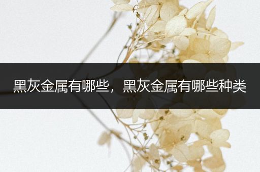 黑灰金属有哪些，黑灰金属有哪些种类