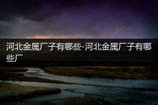 河北金属厂子有哪些-河北金属厂子有哪些厂