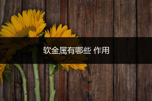 软金属有哪些 作用