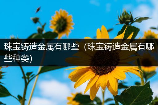 珠宝铸造金属有哪些（珠宝铸造金属有哪些种类）