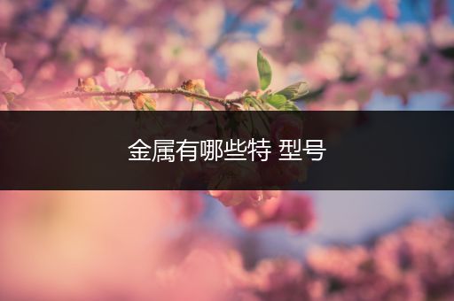 金属有哪些特 型号