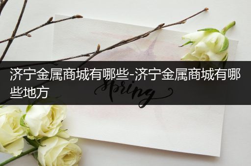 济宁金属商城有哪些-济宁金属商城有哪些地方