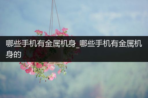 哪些手机有金属机身_哪些手机有金属机身的
