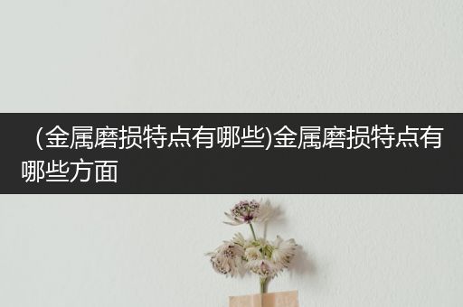 （金属磨损特点有哪些)金属磨损特点有哪些方面