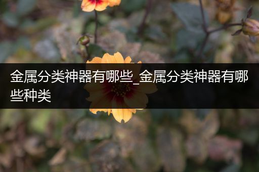 金属分类神器有哪些_金属分类神器有哪些种类