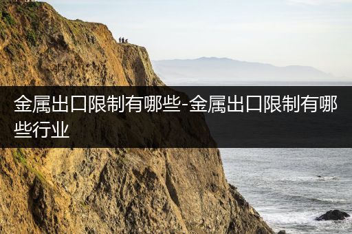 金属出口限制有哪些-金属出口限制有哪些行业